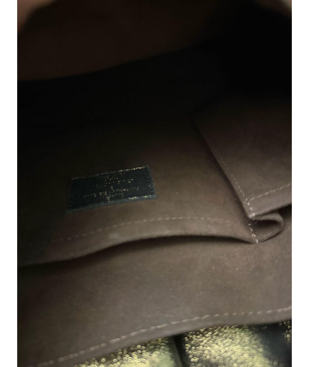 LOUIS VUITTON Коричневая кожаная сумка через плечо, фото 6