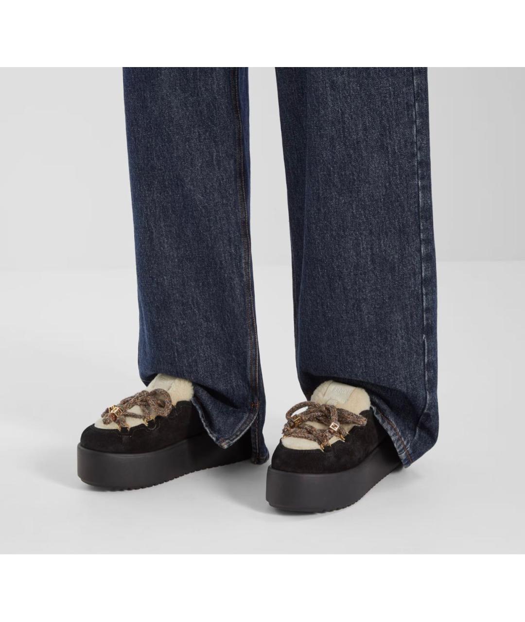 FENDI Черные сабо из искусственной кожи, фото 5