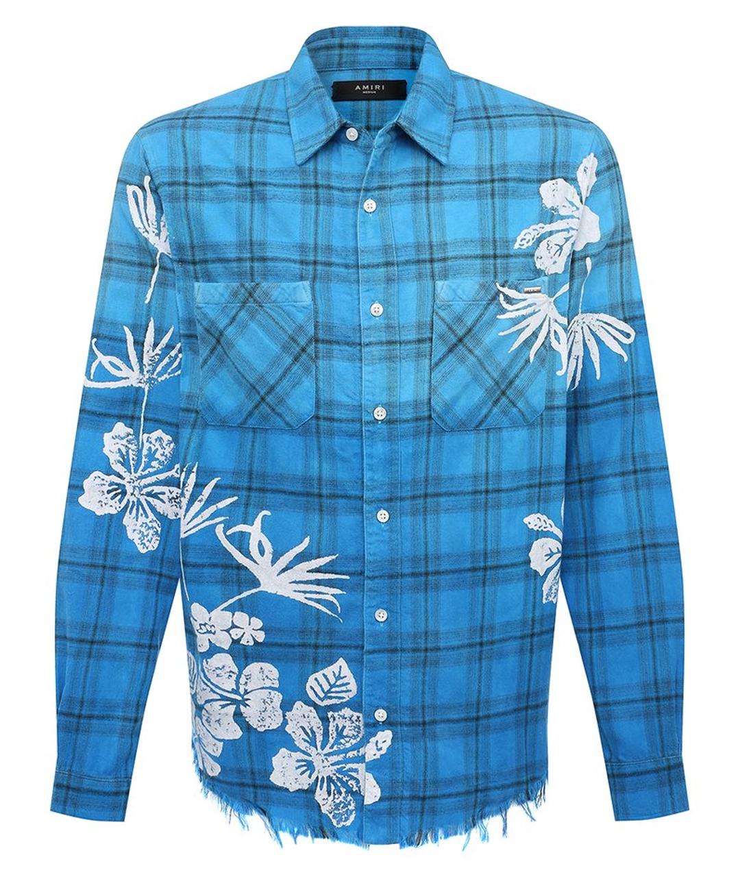 AMIRI Синяя хлопковая кэжуал рубашка, фото 1