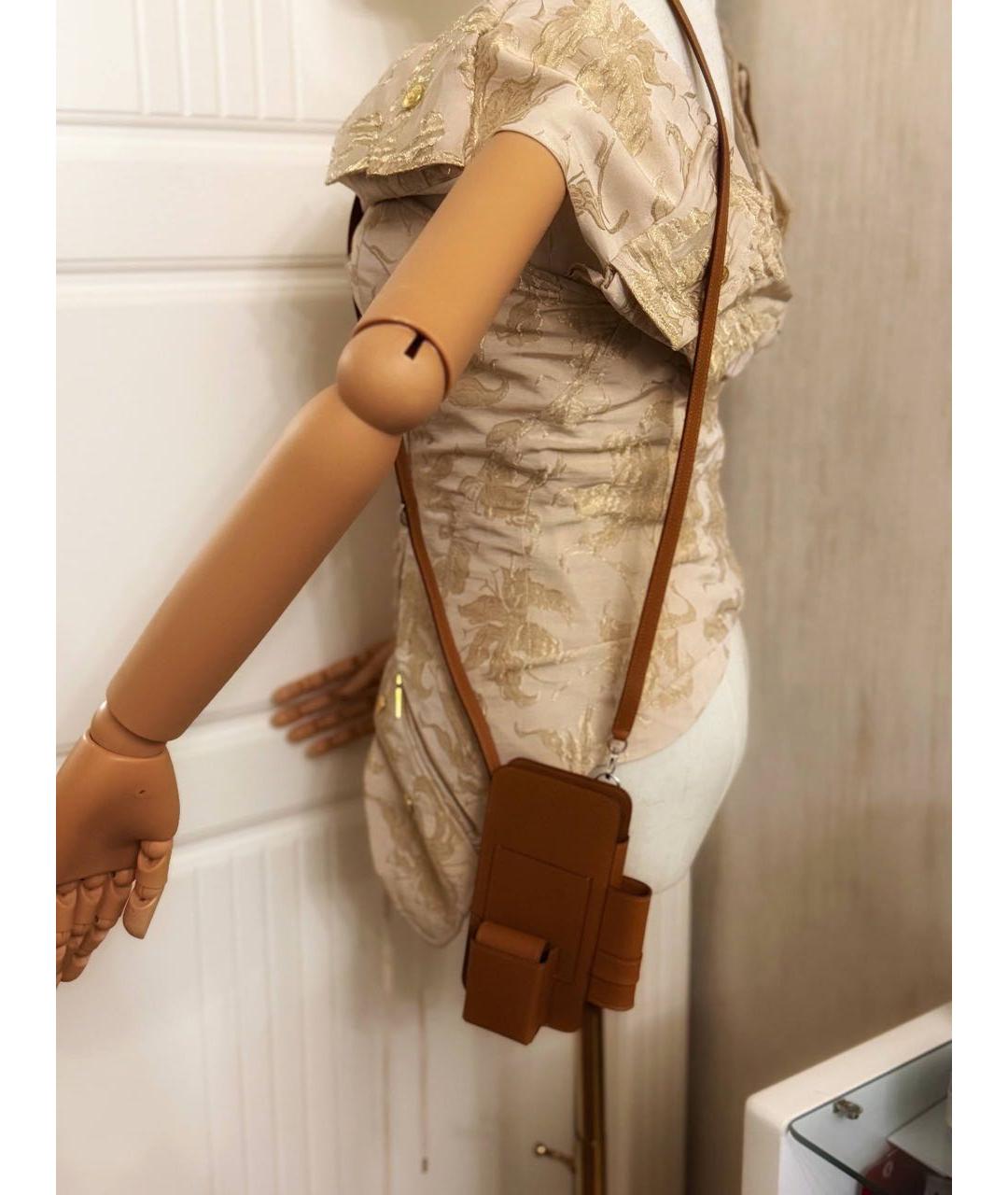 HERMES Коричневая кожаная сумка через плечо, фото 2