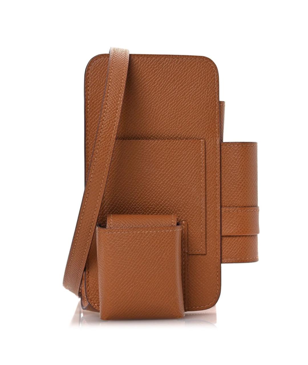 HERMES Коричневая кожаная сумка через плечо, фото 8