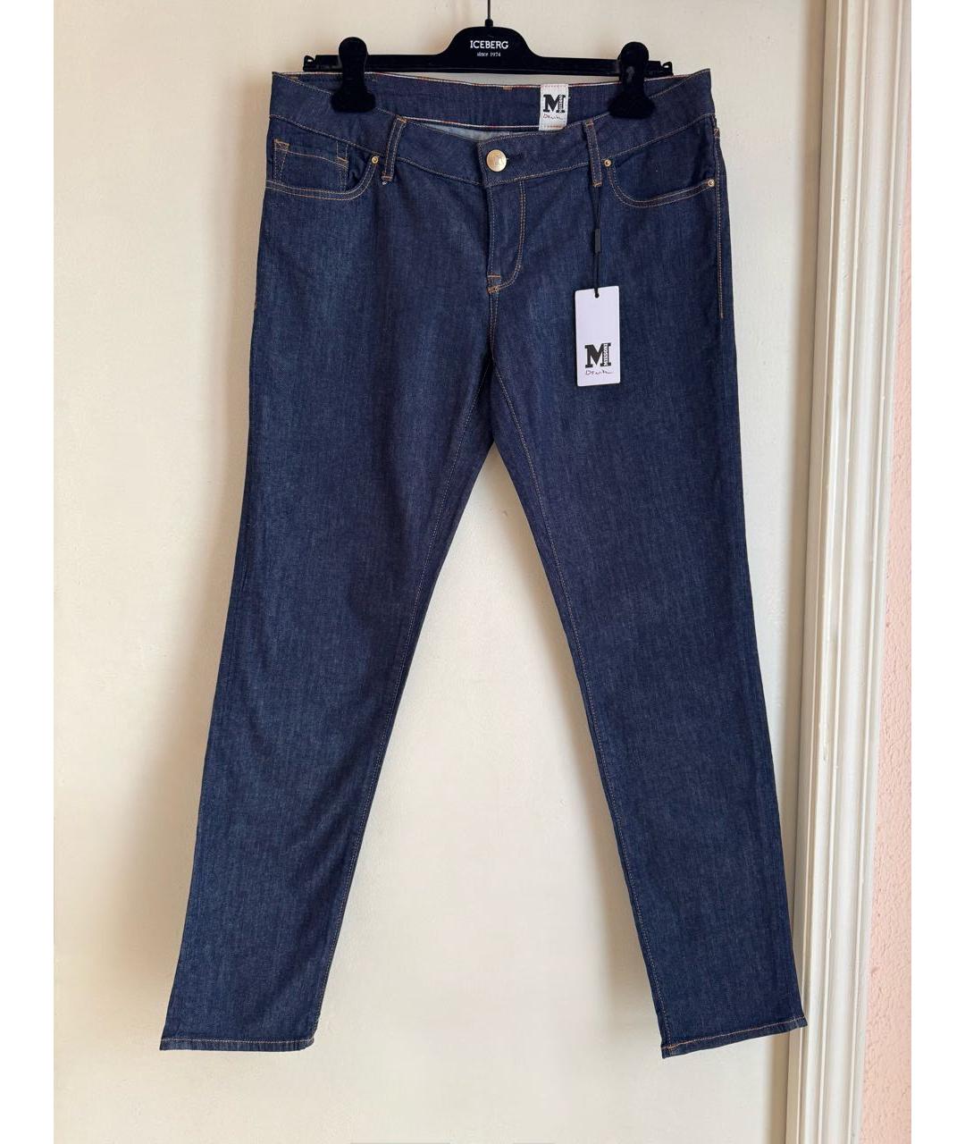 MISSONI Темно-синие хлопко-эластановые прямые джинсы, фото 3