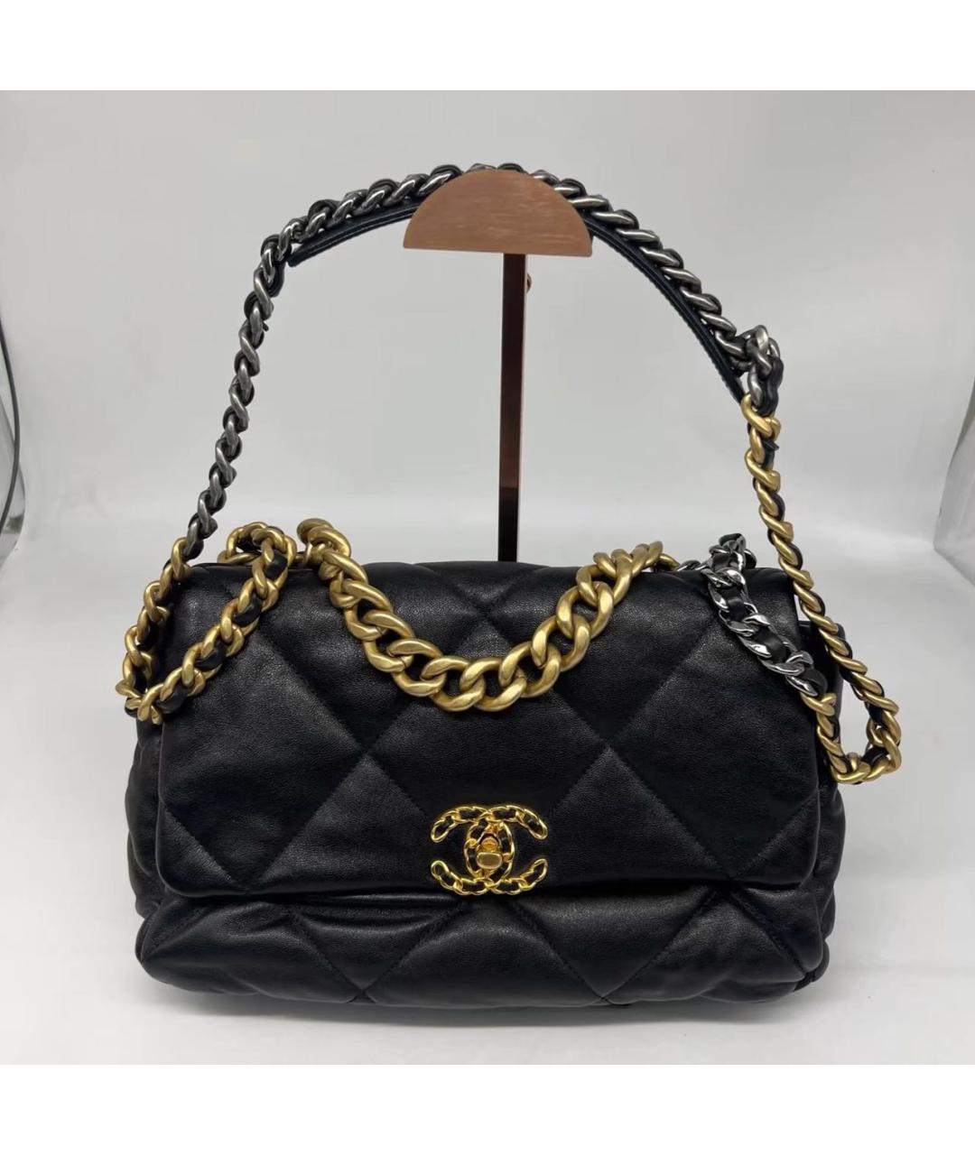 CHANEL Черная кожаная сумка через плечо, фото 9
