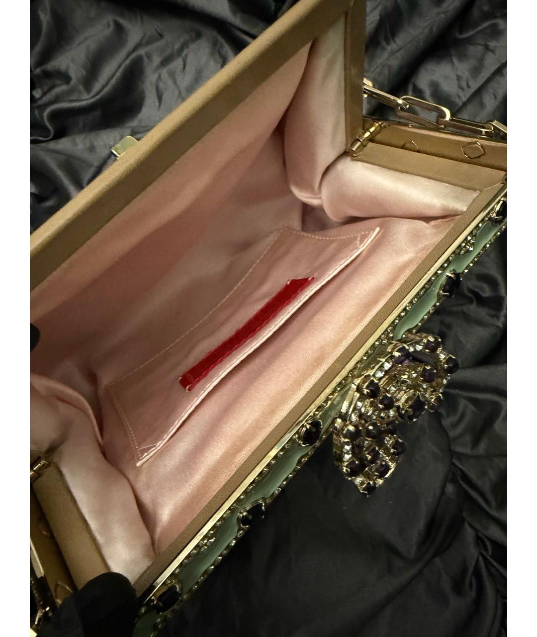 VALENTINO Бежевая тканевая сумка с короткими ручками, фото 5