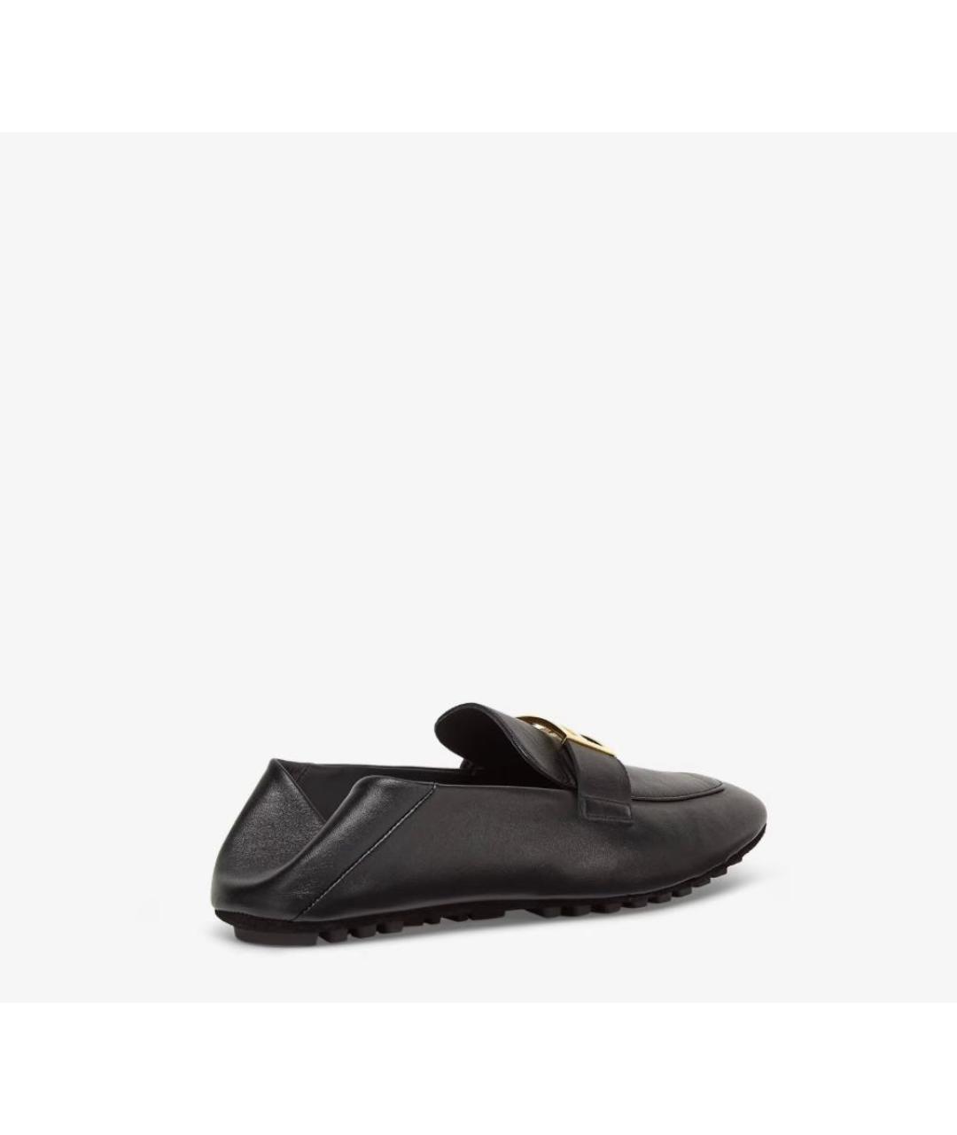 FENDI Черные кожаные мокасины, фото 3