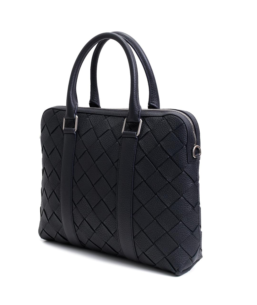 BOTTEGA VENETA Черный кожаный портфель, фото 2
