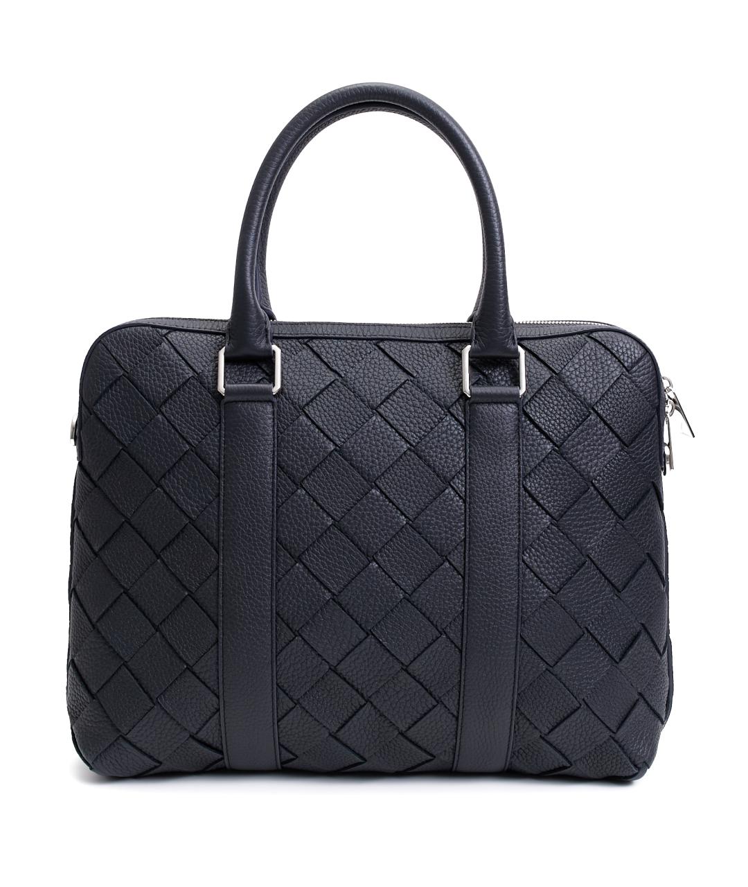 BOTTEGA VENETA Черный кожаный портфель, фото 3