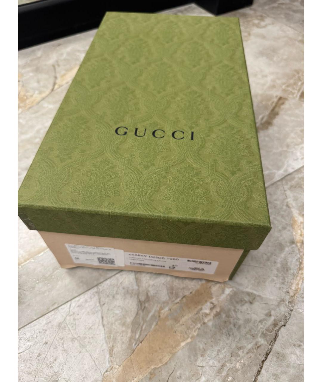 GUCCI Черные кожаные лоферы, фото 6