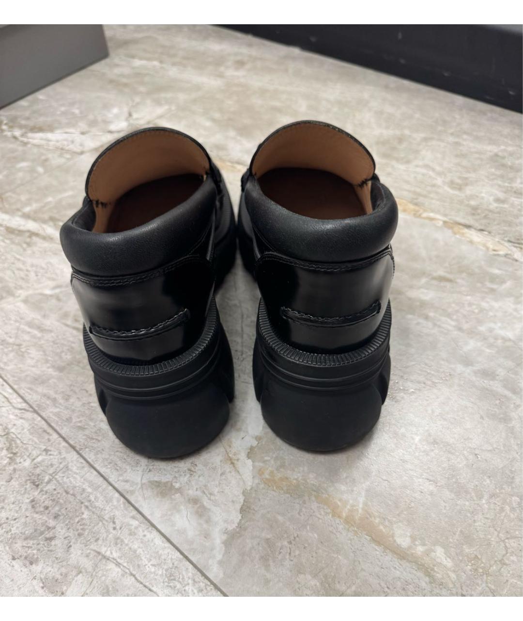 GUCCI Черные кожаные лоферы, фото 4