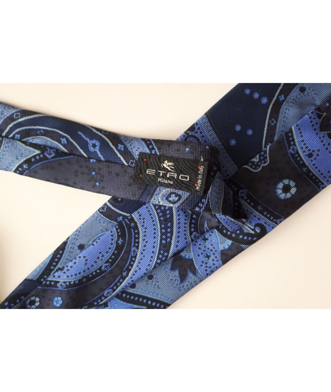 ETRO Синий шелковый галстук, фото 7