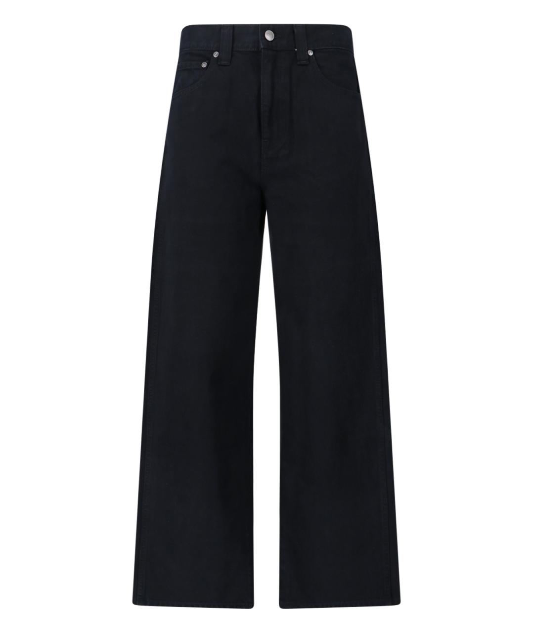 KHAITE Черные хлопковые джинсы клеш, фото 1