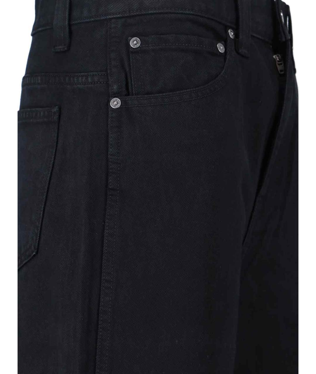 KHAITE Черные хлопковые джинсы клеш, фото 4