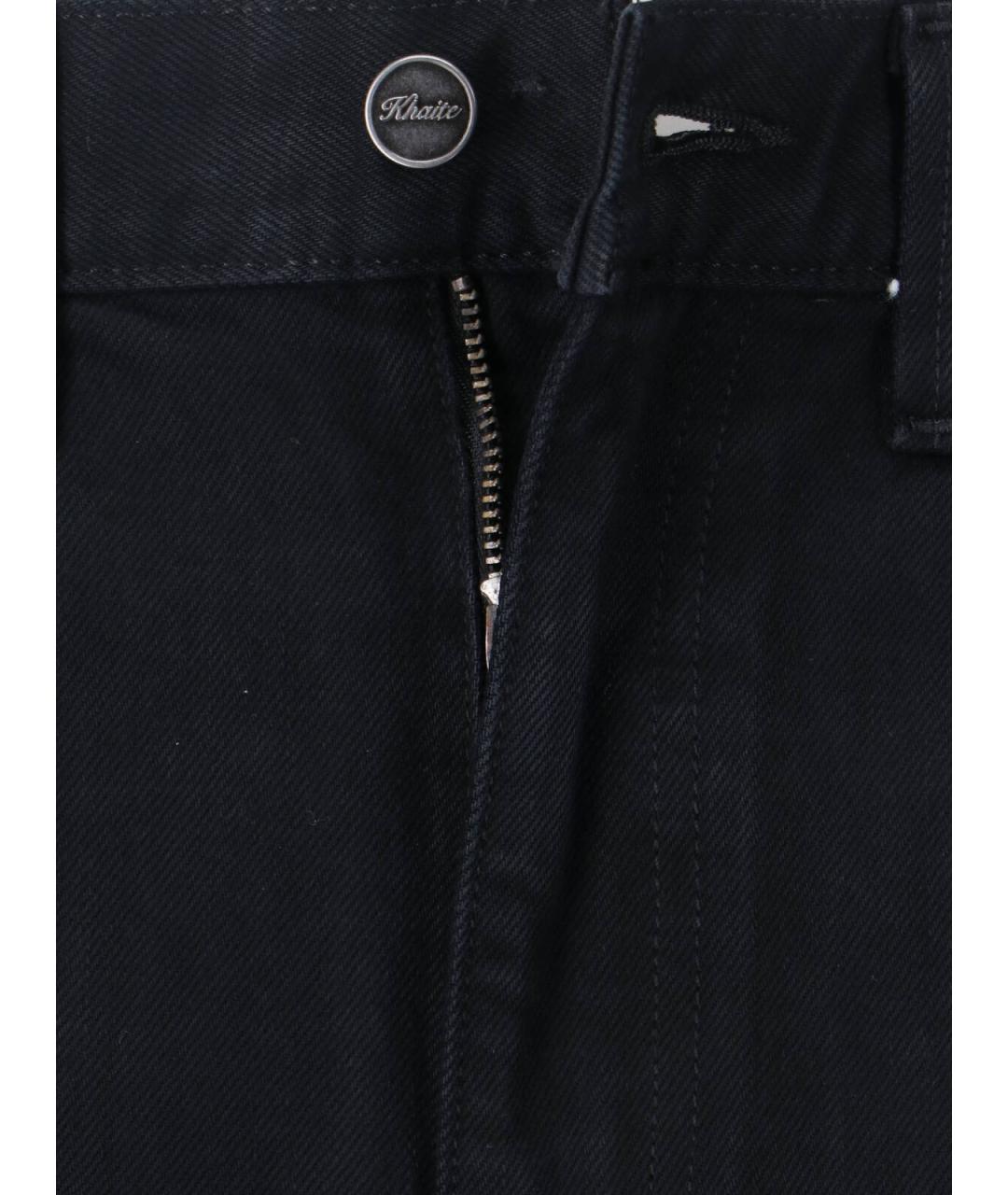 KHAITE Черные хлопковые джинсы клеш, фото 5
