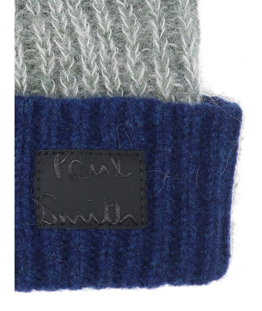 PAUL SMITH Синяя шерстяная шапка, фото 3