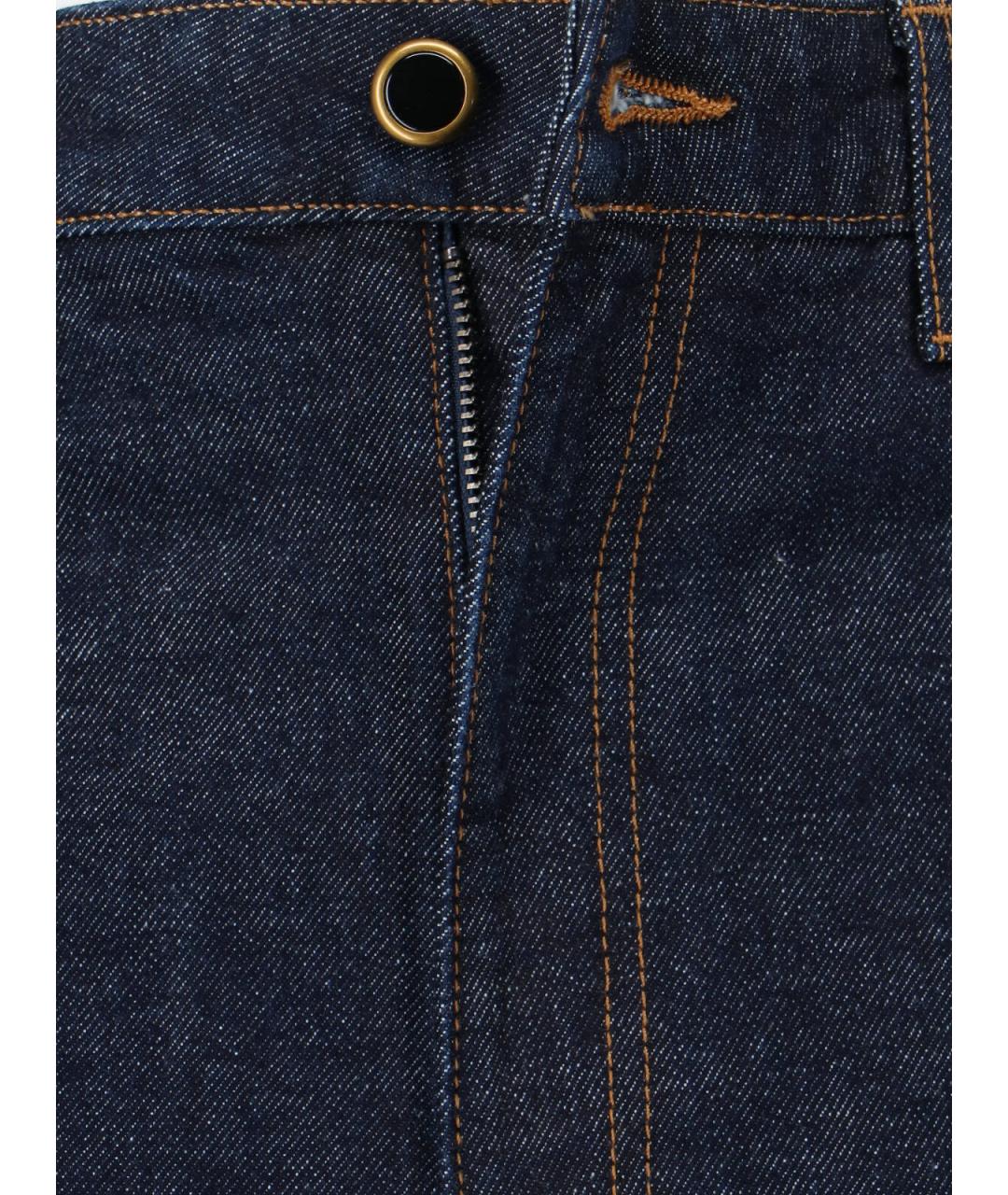 KHAITE Синие хлопковые прямые джинсы, фото 4