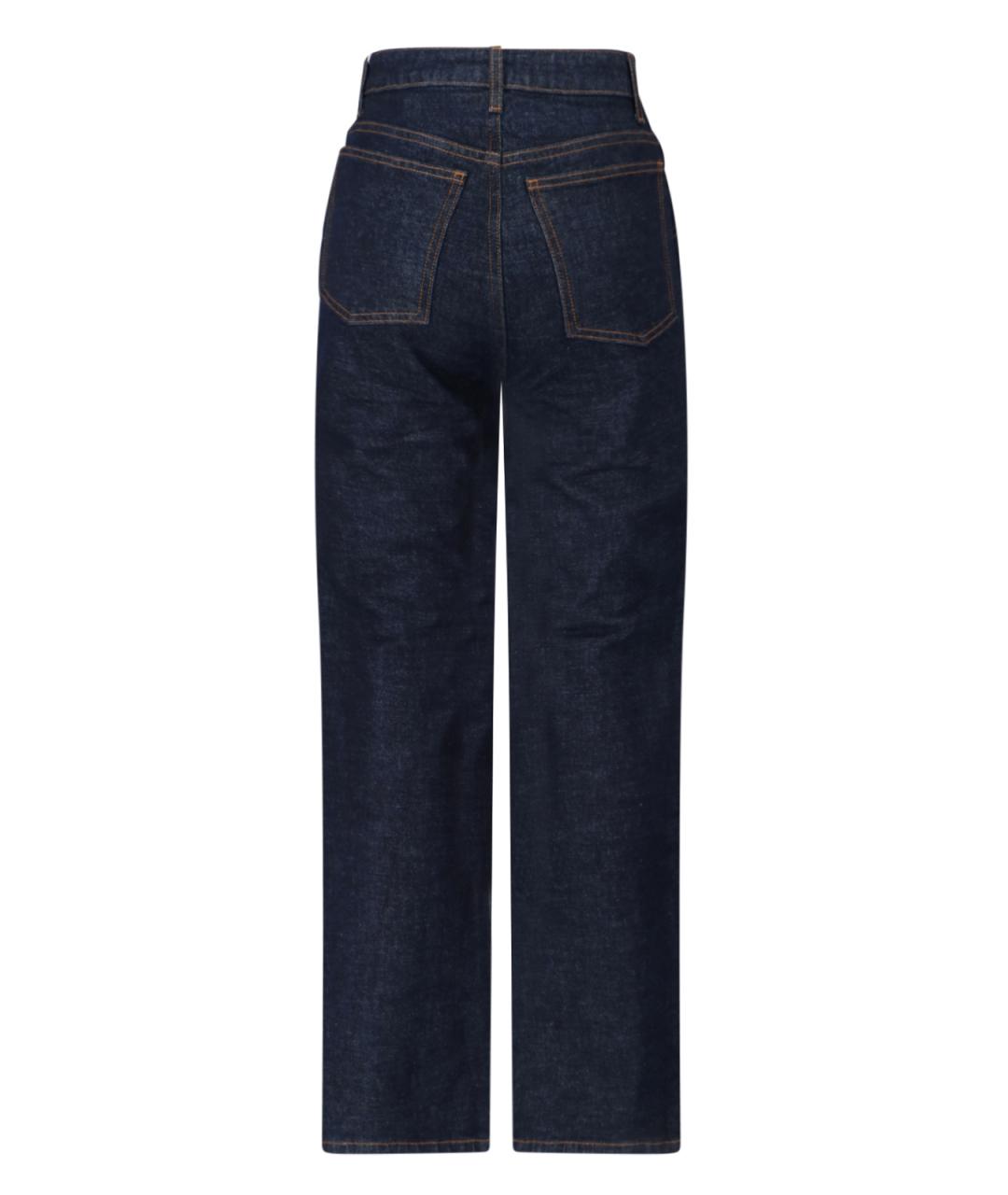 KHAITE Синие хлопковые прямые джинсы, фото 2
