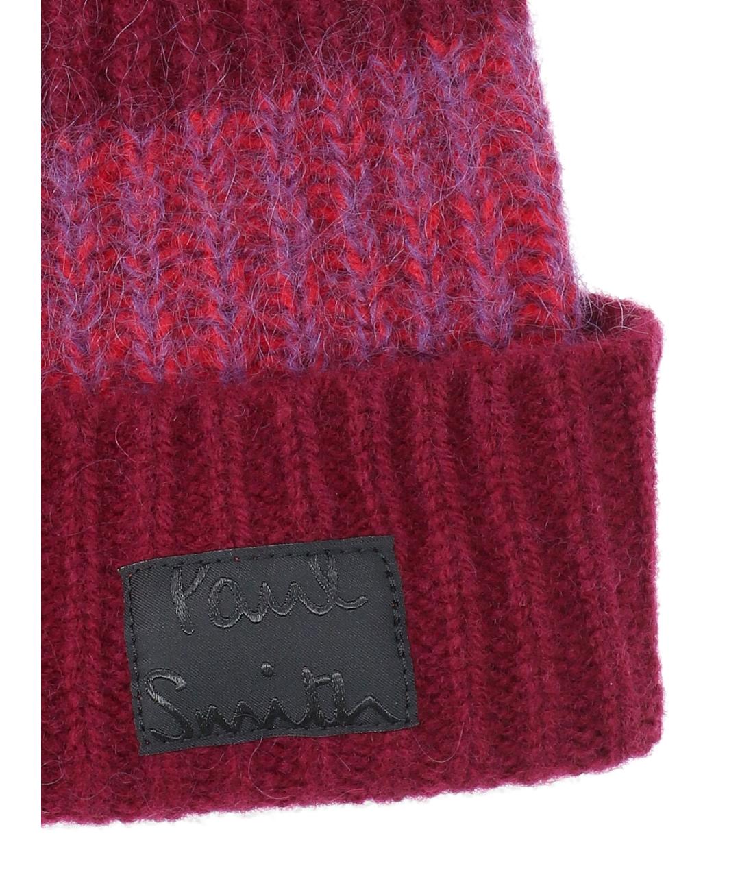 PAUL SMITH Красная шерстяная шапка, фото 3
