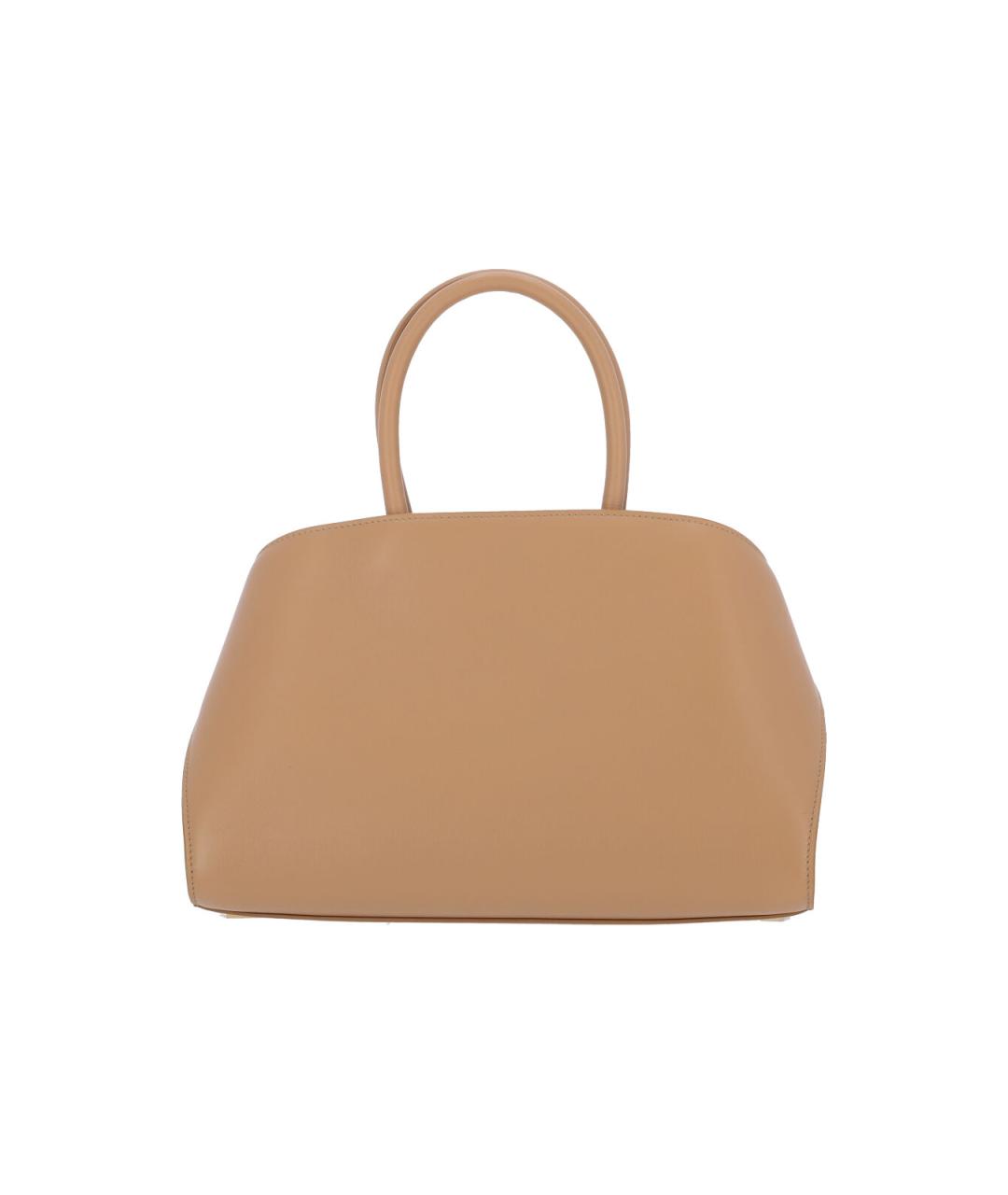 FERRAGAMO Бежевая кожаная сумка тоут, фото 3
