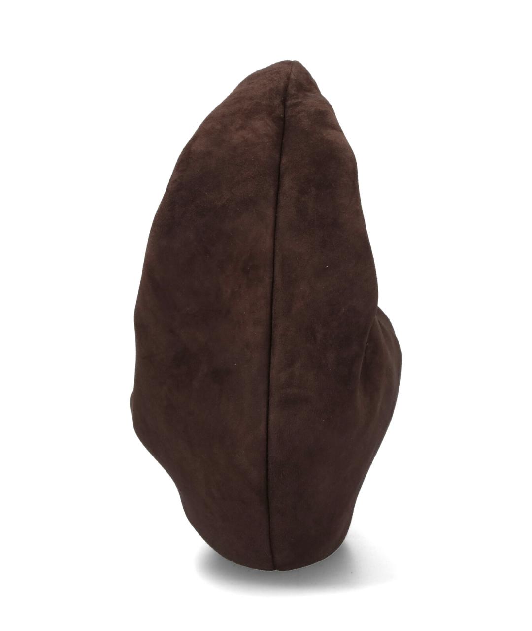 KHAITE Коричневая кожаная сумка с короткими ручками, фото 5