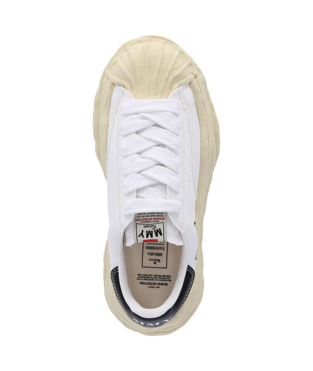 MAISON MIHARA YASUHIRO Белые текстильные кроссовки, фото 5