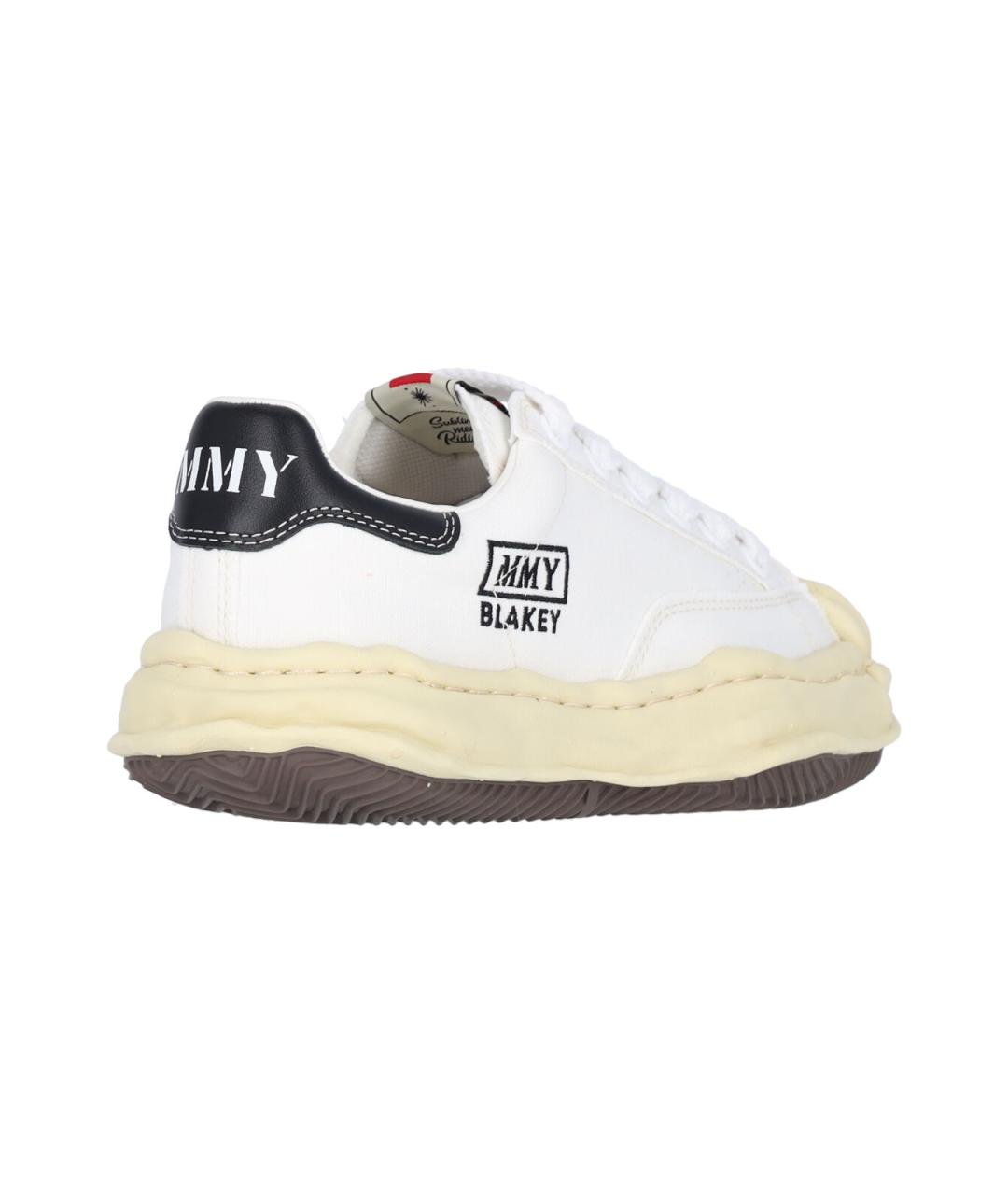 MAISON MIHARA YASUHIRO Белые текстильные кроссовки, фото 4