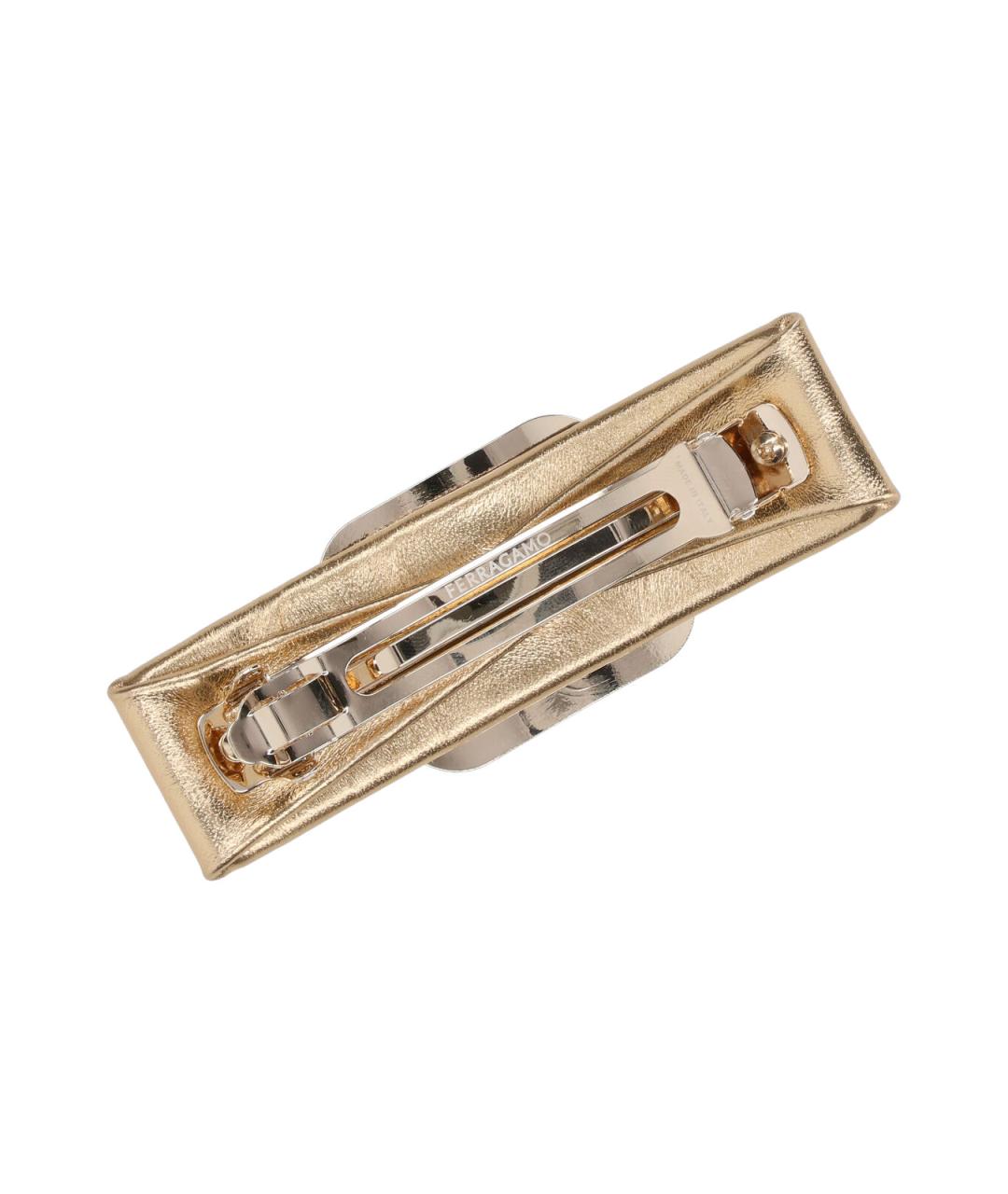 FERRAGAMO Золотая заколка, фото 3