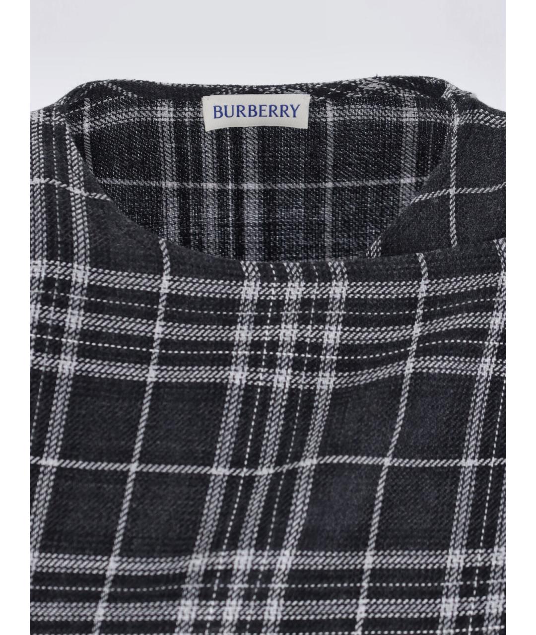 BURBERRY Серое шерстяное платье, фото 5