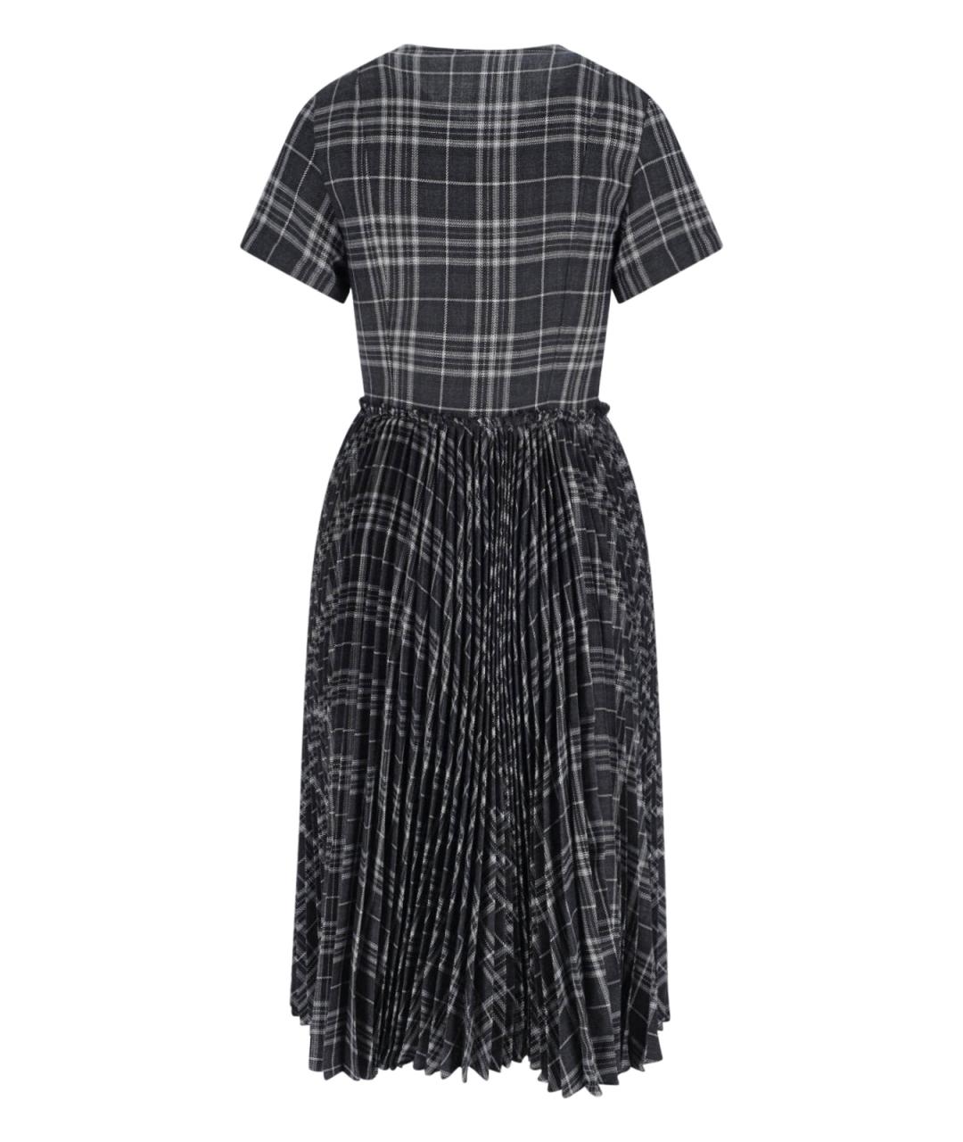 BURBERRY Серое шерстяное платье, фото 2