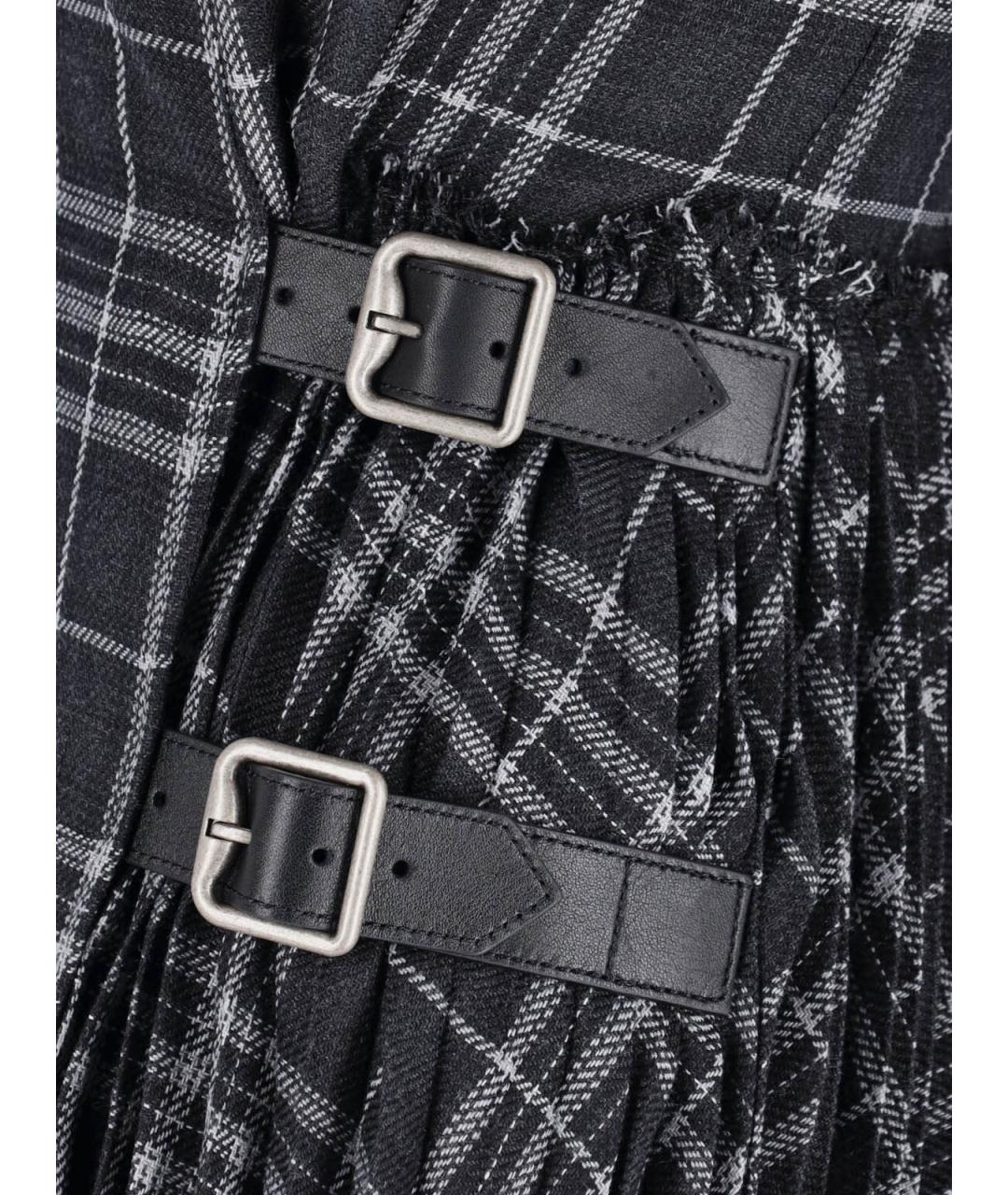 BURBERRY Серое шерстяное платье, фото 4