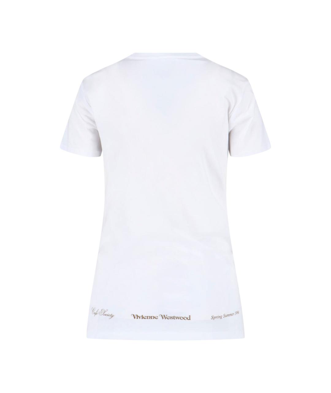VIVIENNE WESTWOOD Белая хлопковая футболка, фото 2