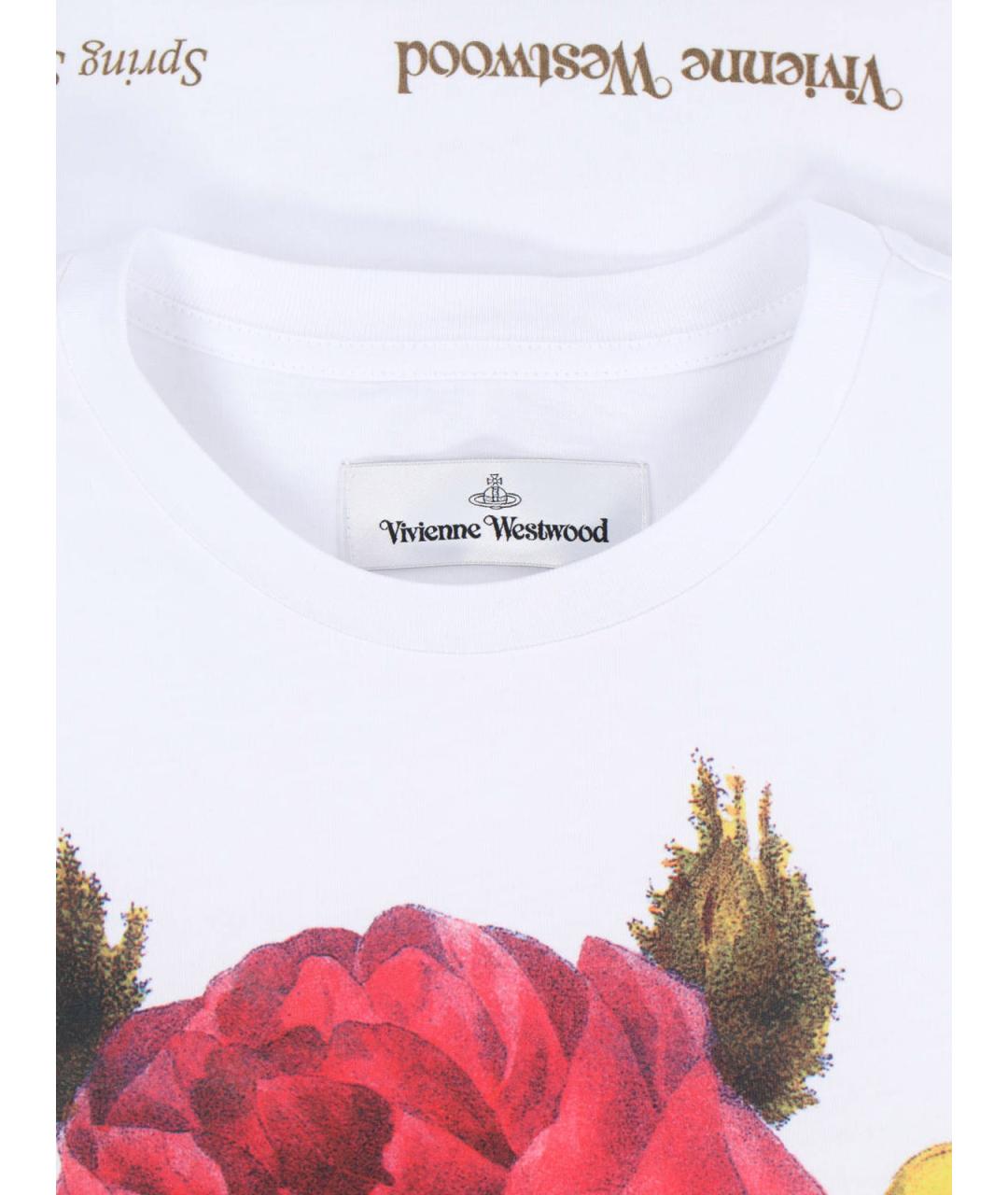 VIVIENNE WESTWOOD Белая хлопковая футболка, фото 3