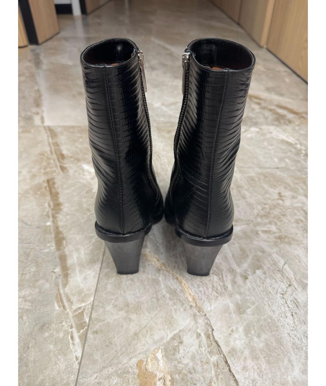 PARIS TEXAS Черные кожаные полусапоги, фото 4