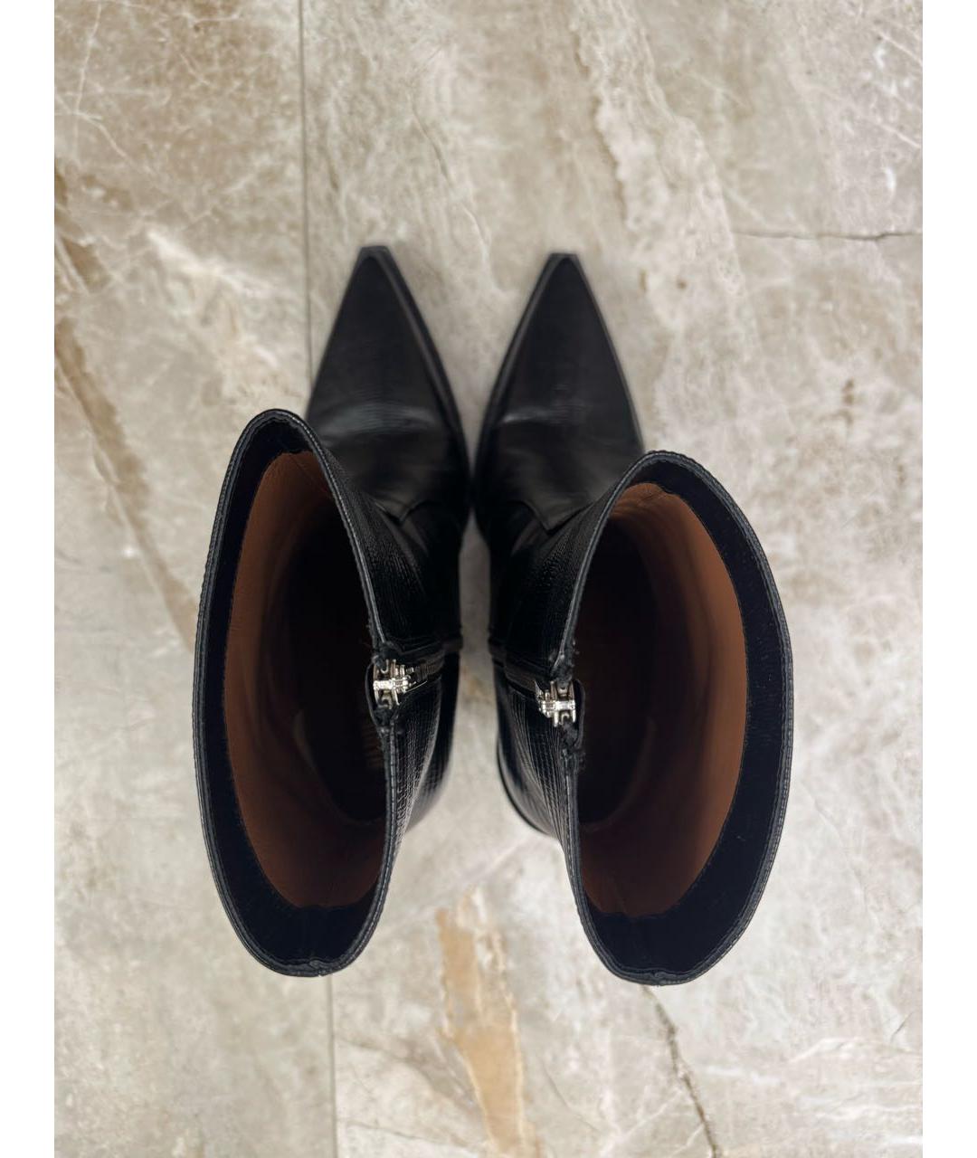 PARIS TEXAS Черные кожаные полусапоги, фото 3