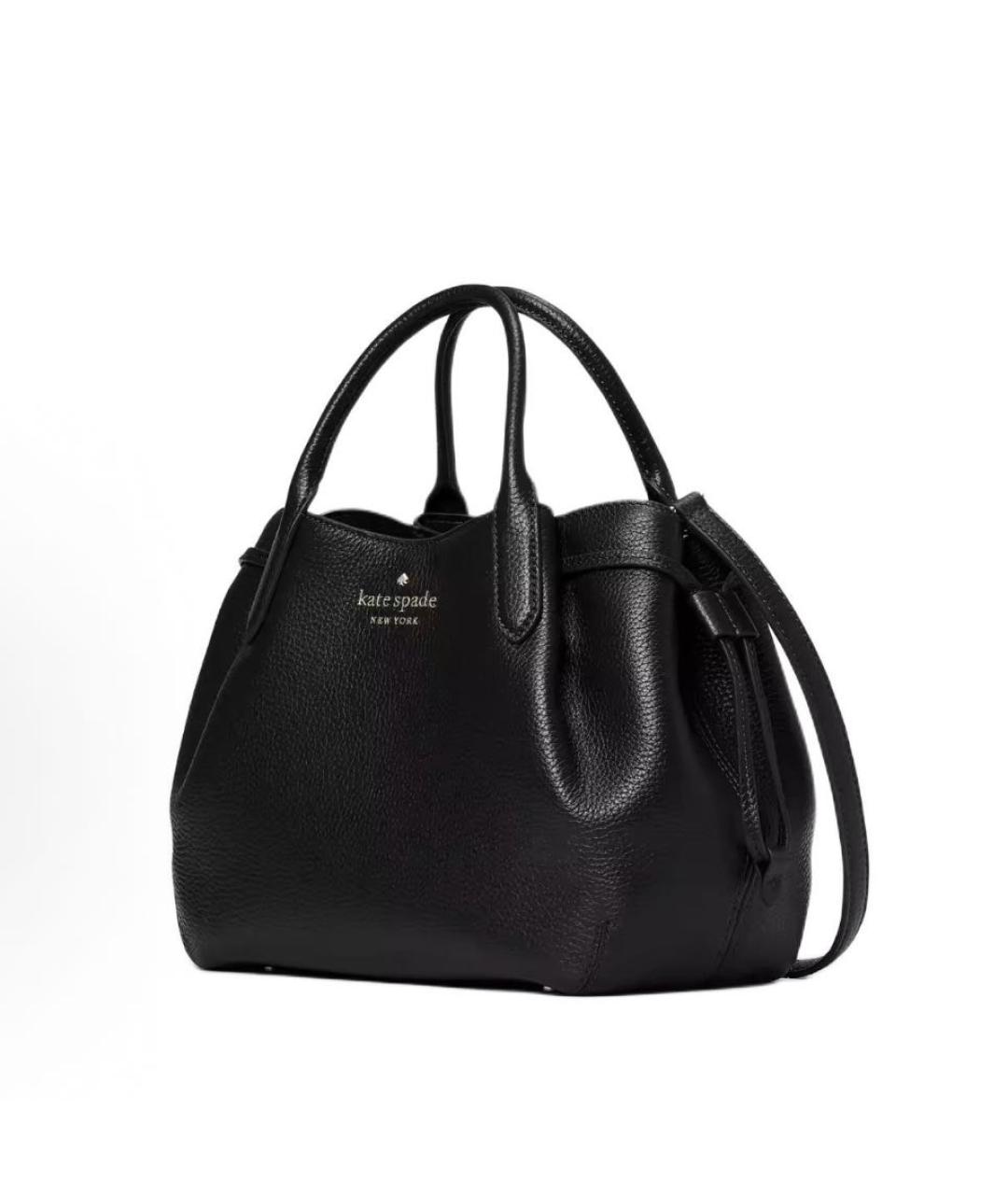 KATE SPADE Черная кожаная сумка с короткими ручками, фото 2