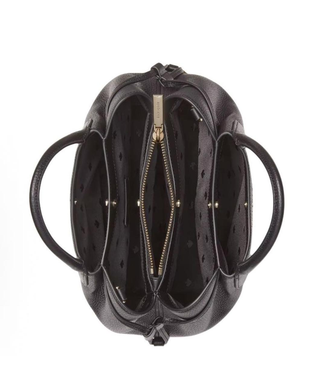 KATE SPADE Черная кожаная сумка с короткими ручками, фото 3