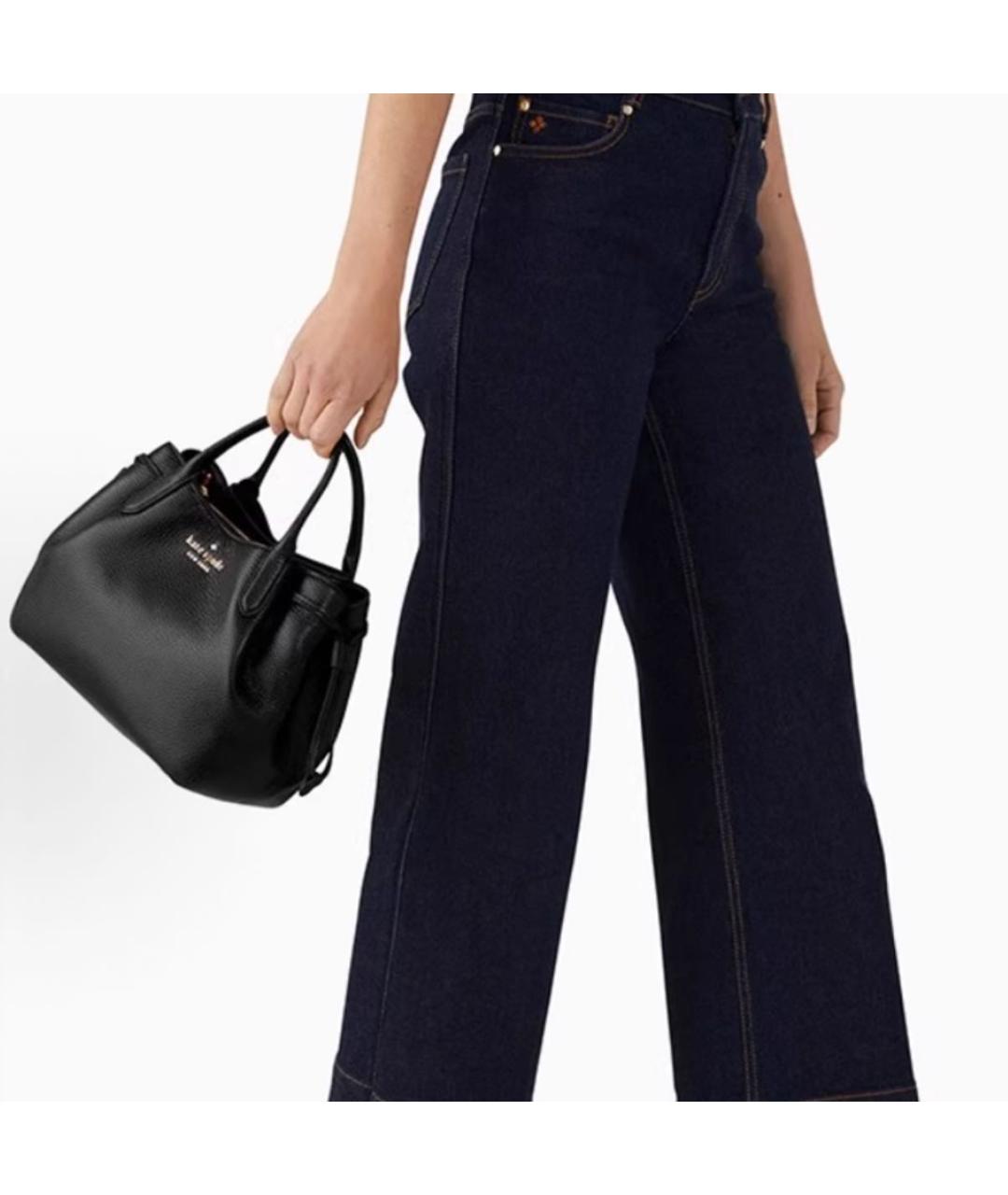 KATE SPADE Черная кожаная сумка с короткими ручками, фото 4