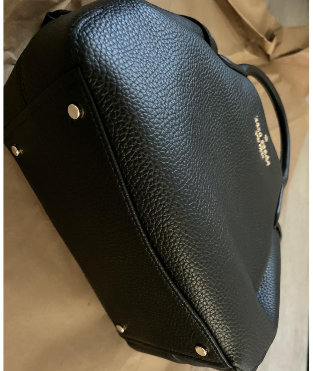 KATE SPADE Черная кожаная сумка с короткими ручками, фото 7