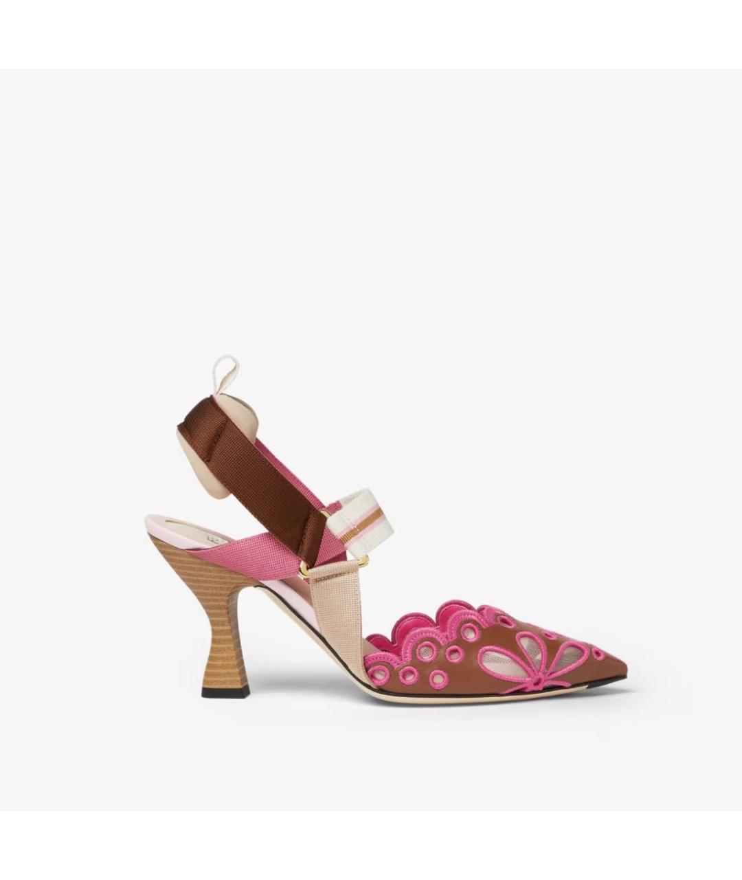 FENDI Мульти кожаные туфли, фото 6