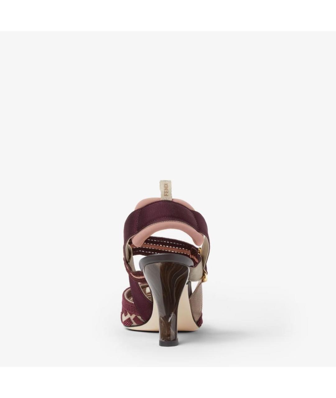 FENDI Бордовые замшевые туфли, фото 3