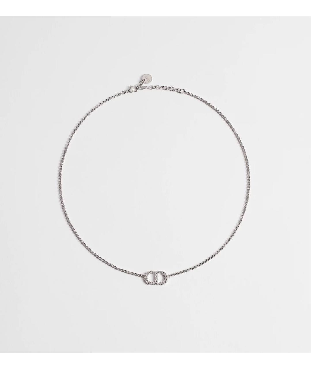 CHRISTIAN DIOR Серебряное металлическое колье, фото 4