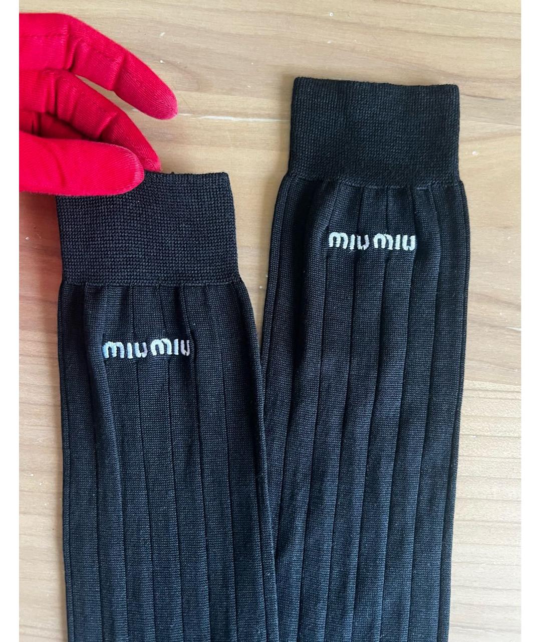 MIU MIU Черные носки, чулки и колготы, фото 3