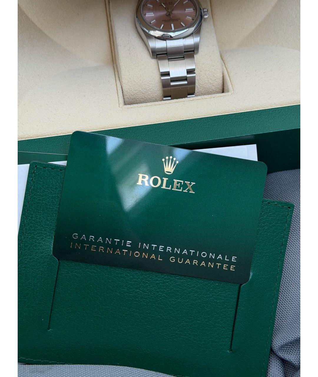 ROLEX Розовые часы из белого золота, фото 4