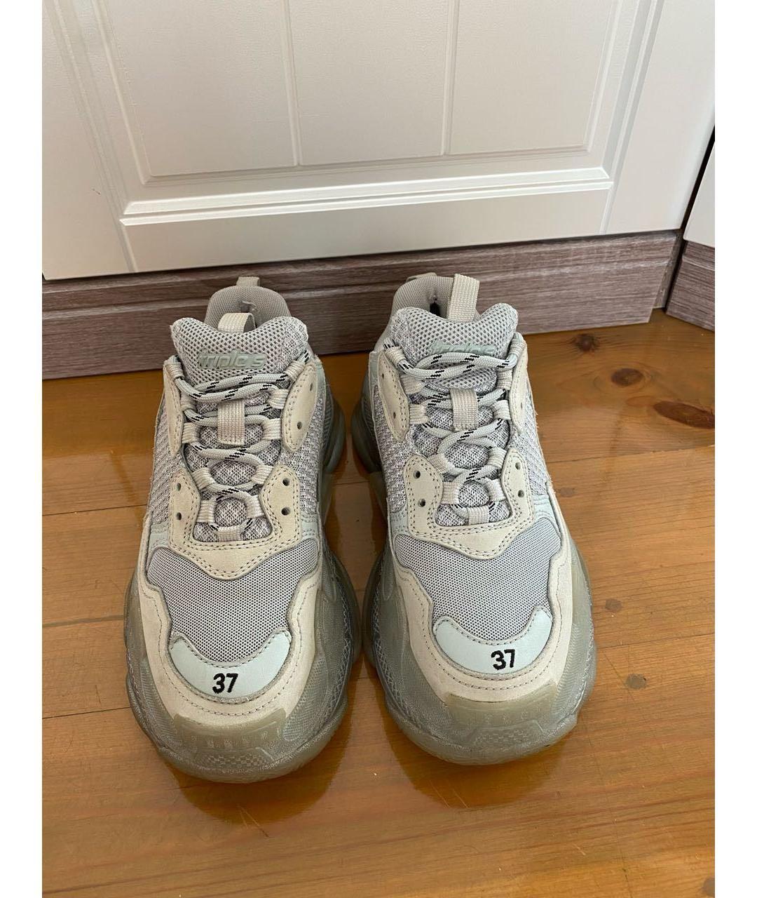 BALENCIAGA Серые текстильные кроссовки, фото 3