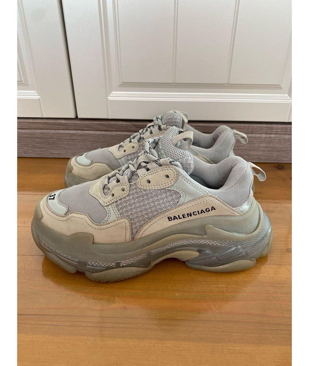 BALENCIAGA Серые текстильные кроссовки, фото 2