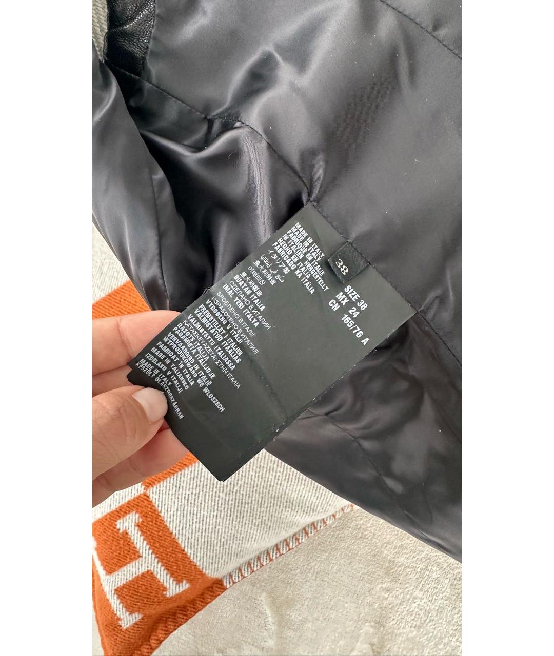 PRADA Черный кожаный жилет, фото 7