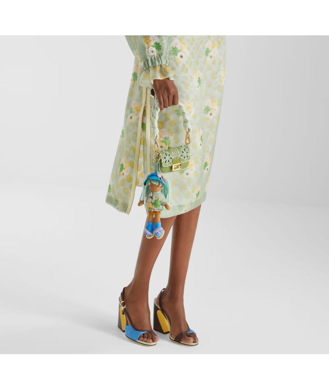 FENDI Мульти кожаные босоножки, фото 5