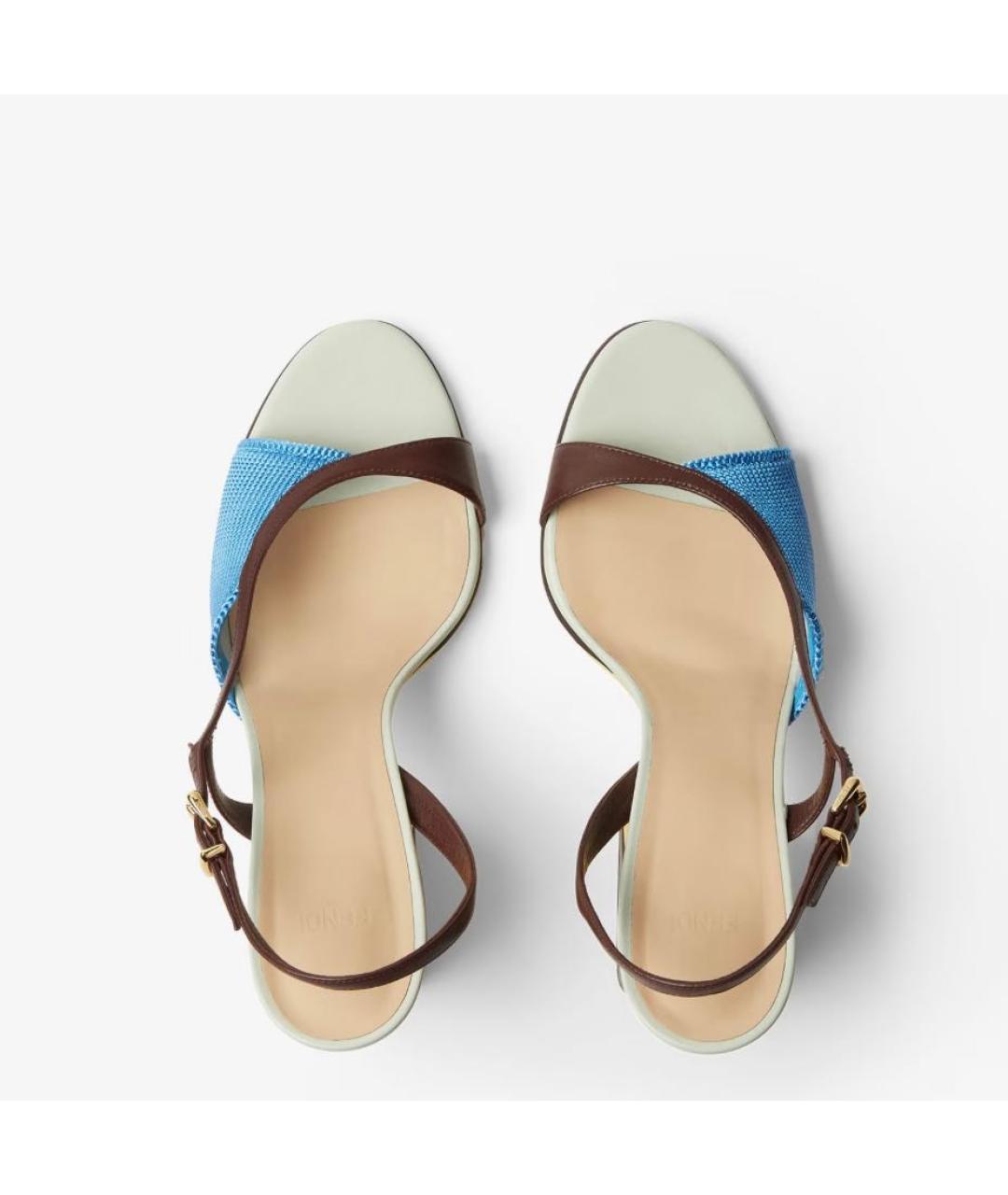 FENDI Мульти кожаные босоножки, фото 4