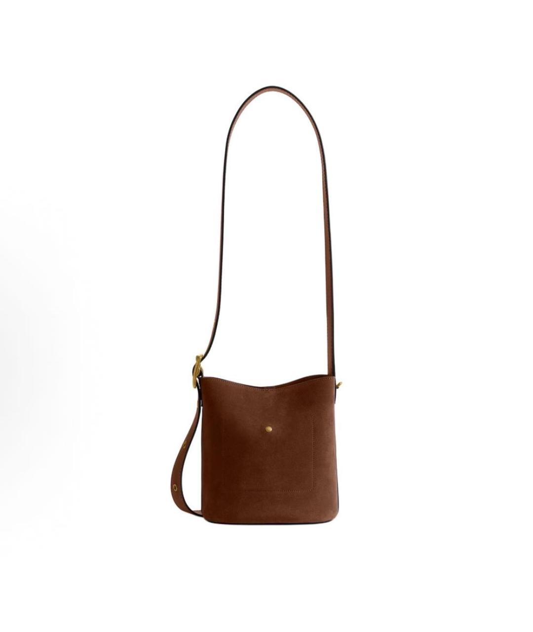 COACH Коричневая замшевая сумка через плечо, фото 3