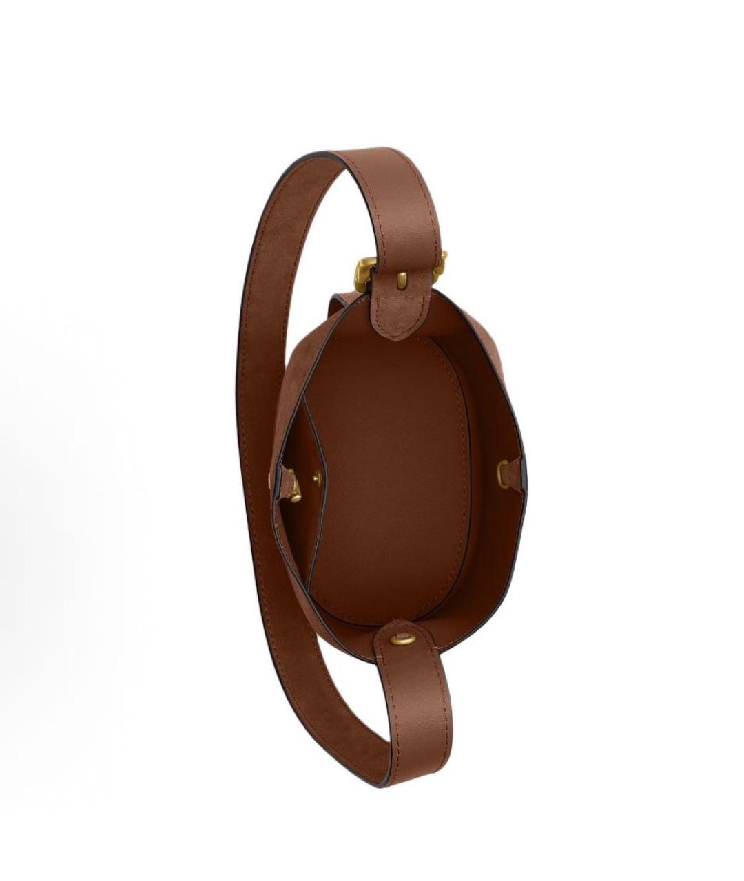 COACH Коричневая замшевая сумка через плечо, фото 4