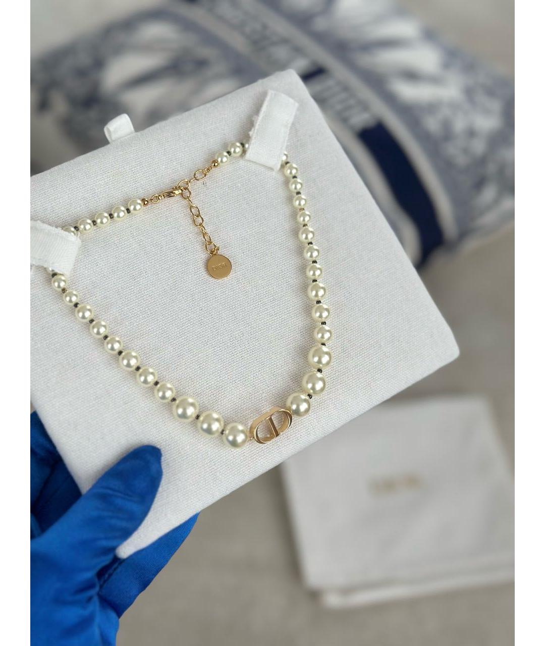 CHRISTIAN DIOR Белое жемчужное колье, фото 3